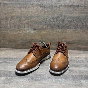 Cole Haan Grand Evolution Shortwing Tan Leather Oxford Shoe Men's Size 8.5